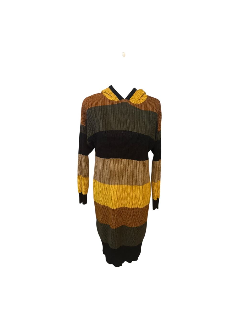 Ashley Stewart Black & Brown Striped Sweater Dress Size 1X